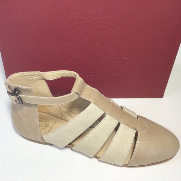 NEW Sandals Taupe Wolverine 1000 Mile Size 8.5 Flat Heel - Picture 6 of 13